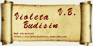 Violeta Budišin vizit kartica
